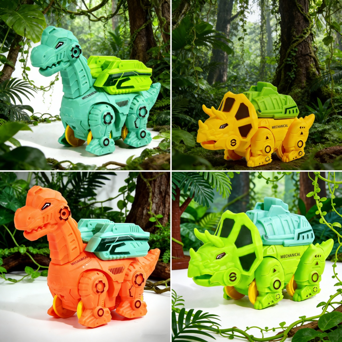 🦖 Push-Back Dinosaur Car