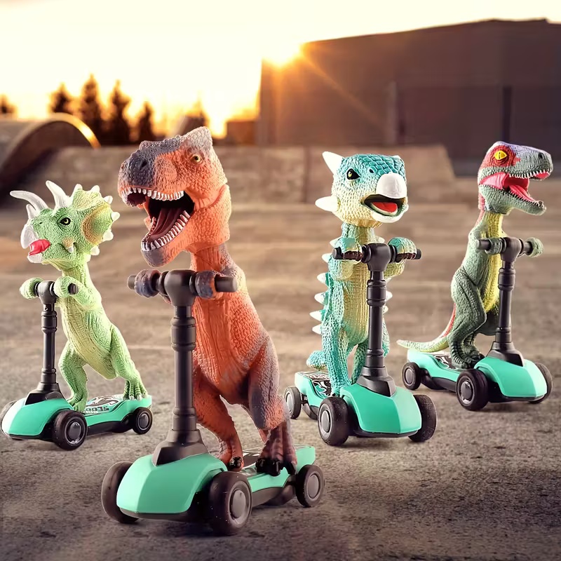 Pull Back Dinosaur Scooter Toys