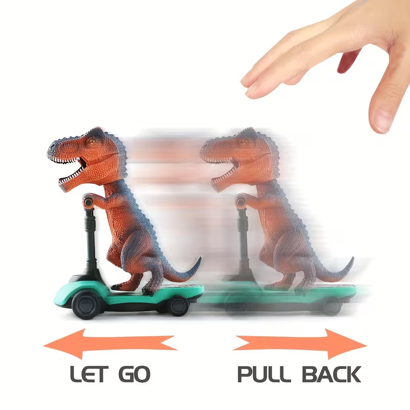 Pull Back Dinosaur Scooter Toys
