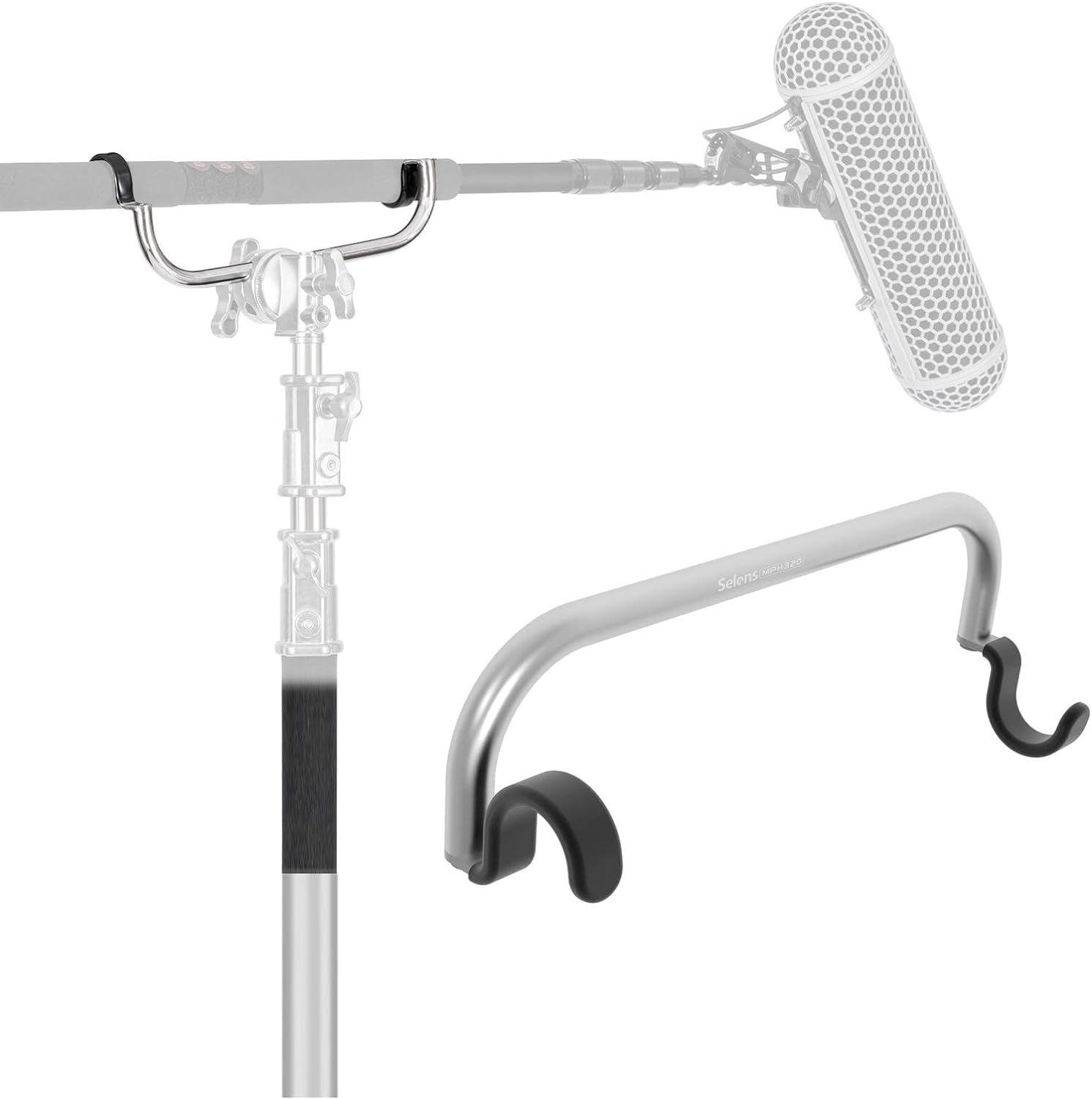 Selens Video and Audio Metal MPH320 Microphone Boom Holder Built-in Magnets for Music Recording, Interviewing