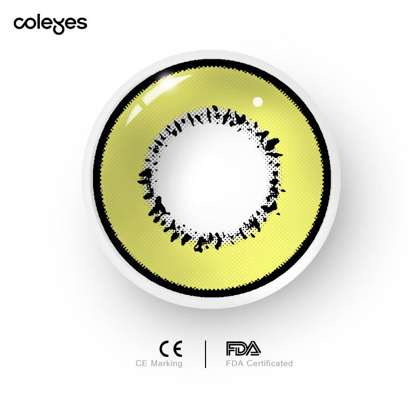 Coleyes Storm Yellow Yearly Prescription Cosplay Colored Contacts - image 5