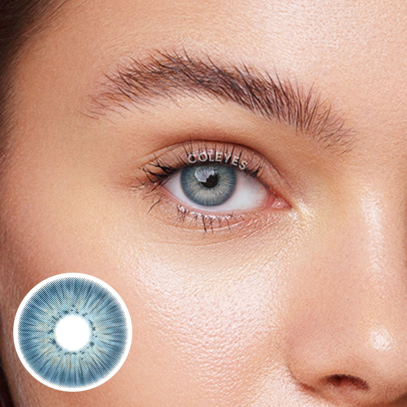 Coleyes New York III Blue Yearly Prescription Colored Contacts - image 1