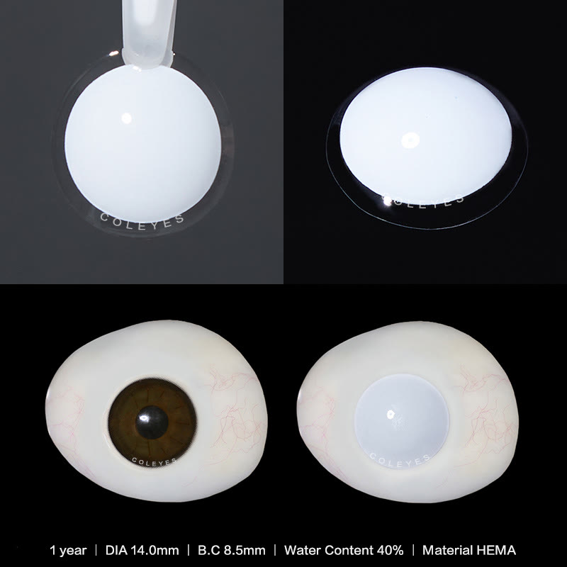 Coleyes Blind Out White Yearly Prescription Colored Contacts - image 3