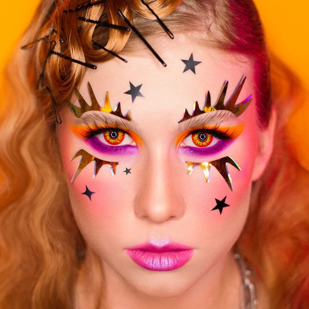 Coleyes Flame Yellow Yearly Cosplay Colored Contacts - image 4