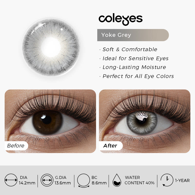 Coleyes Yoke Grey Yearly Colored Contacts - image 6