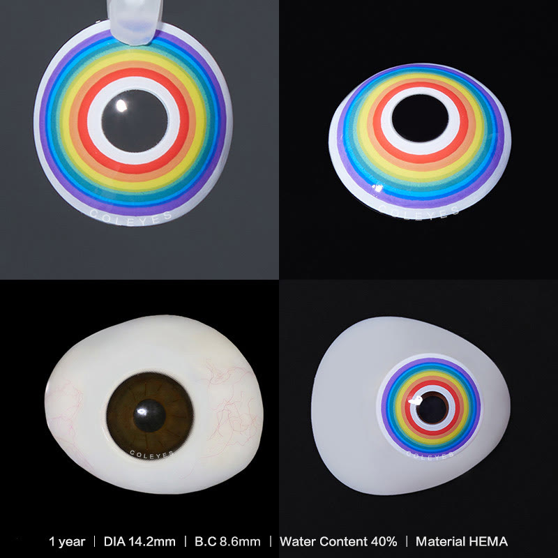 Coleyes Circle Rainbow Yearly Prescription Cosplay Colored Contacts - image 6