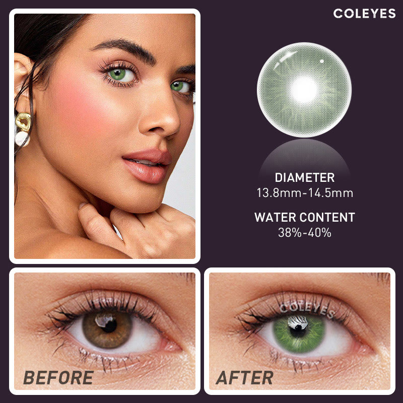 Coleyes Profound Green Yearly Prescription Colored Contacts - image 11