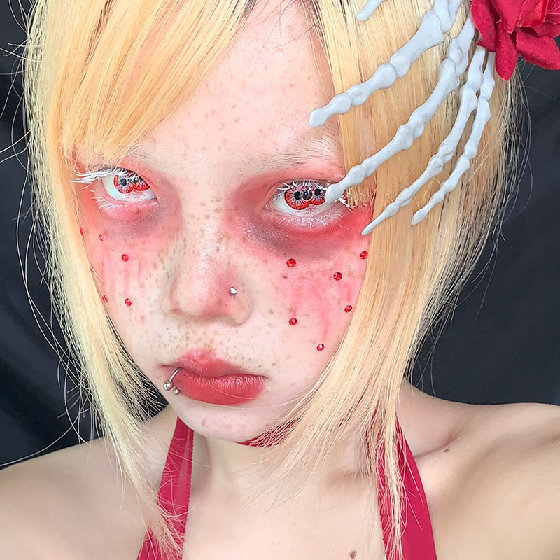 Coleyes Double Vision Red 1-Day/1-Year Cosplay Colored Contacts  - image 8