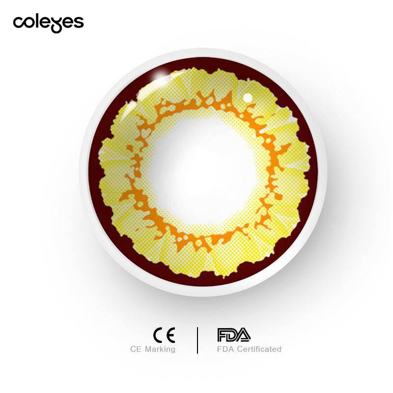 Coleyes Chomper Yellow Yearly Prescription Cosplay Colored Contacts - image 5