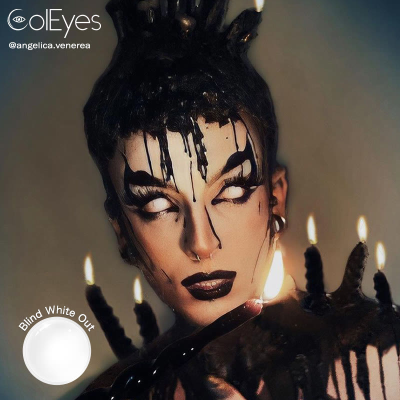 Coleyes Blind White Out Yearly Prescription Colored Contacts - image 7
