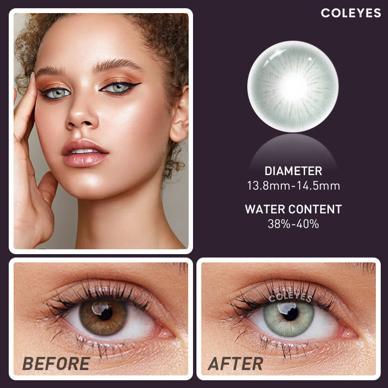 Coleyes Crystal Green Yearly Prescription Colored Contacts - image 12