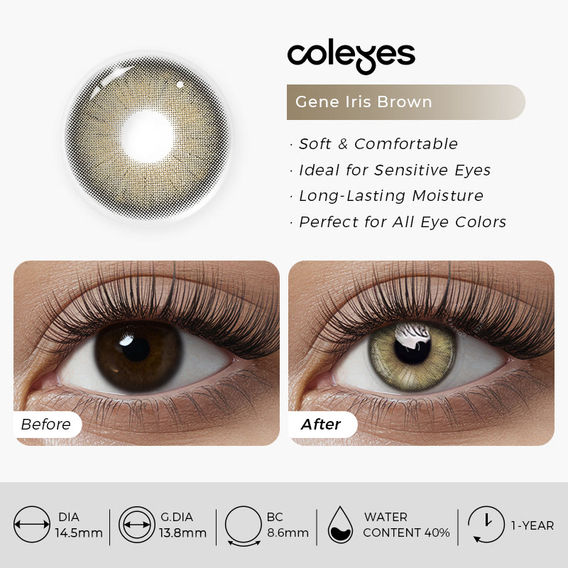 Coleyes Gene Iris Brown Yearly Colored Contacts - image 8
