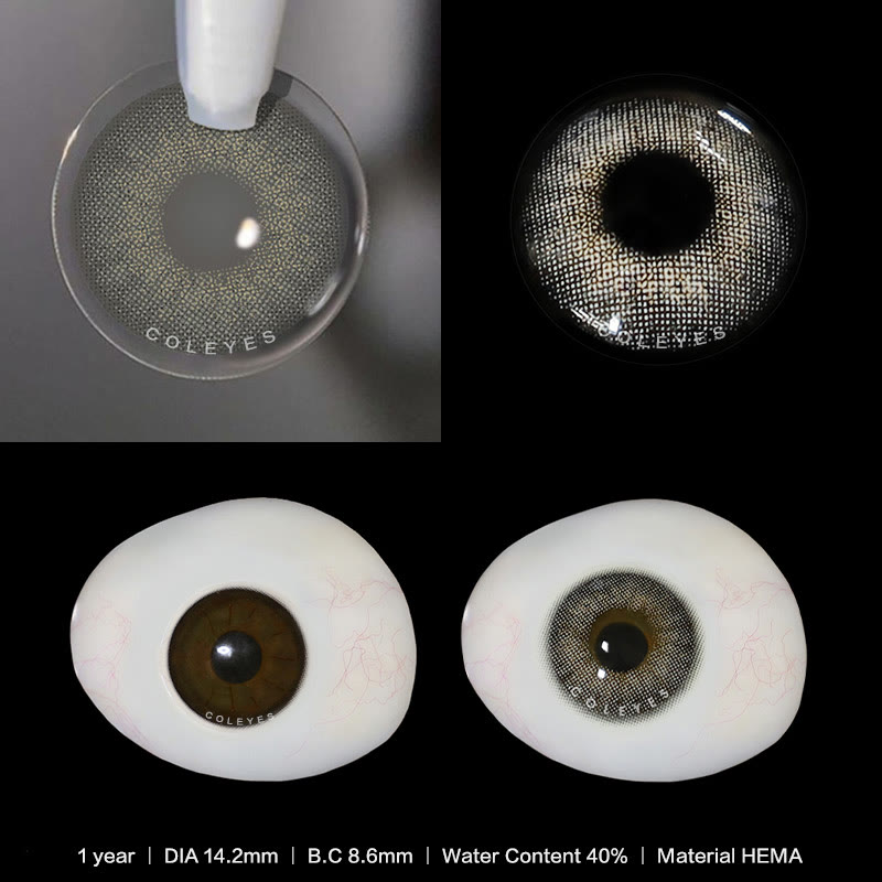 Coleyes Wild Cat Grey Yearly Prescription Colored Contacts - image 3