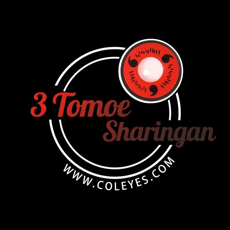 Coleyes 3 Tomoe Sharingan Red Yearly Prescription Cosplay Colored Contacts - image 8