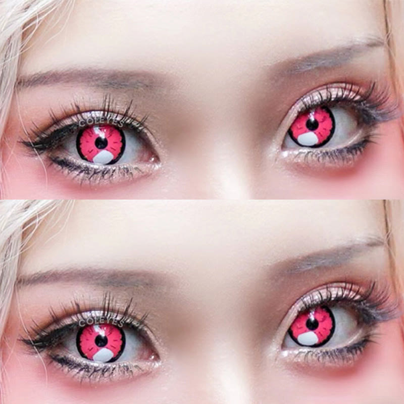Coleyes Anime Bling Pink Yearly Cosplay Colored Contacts - image 3