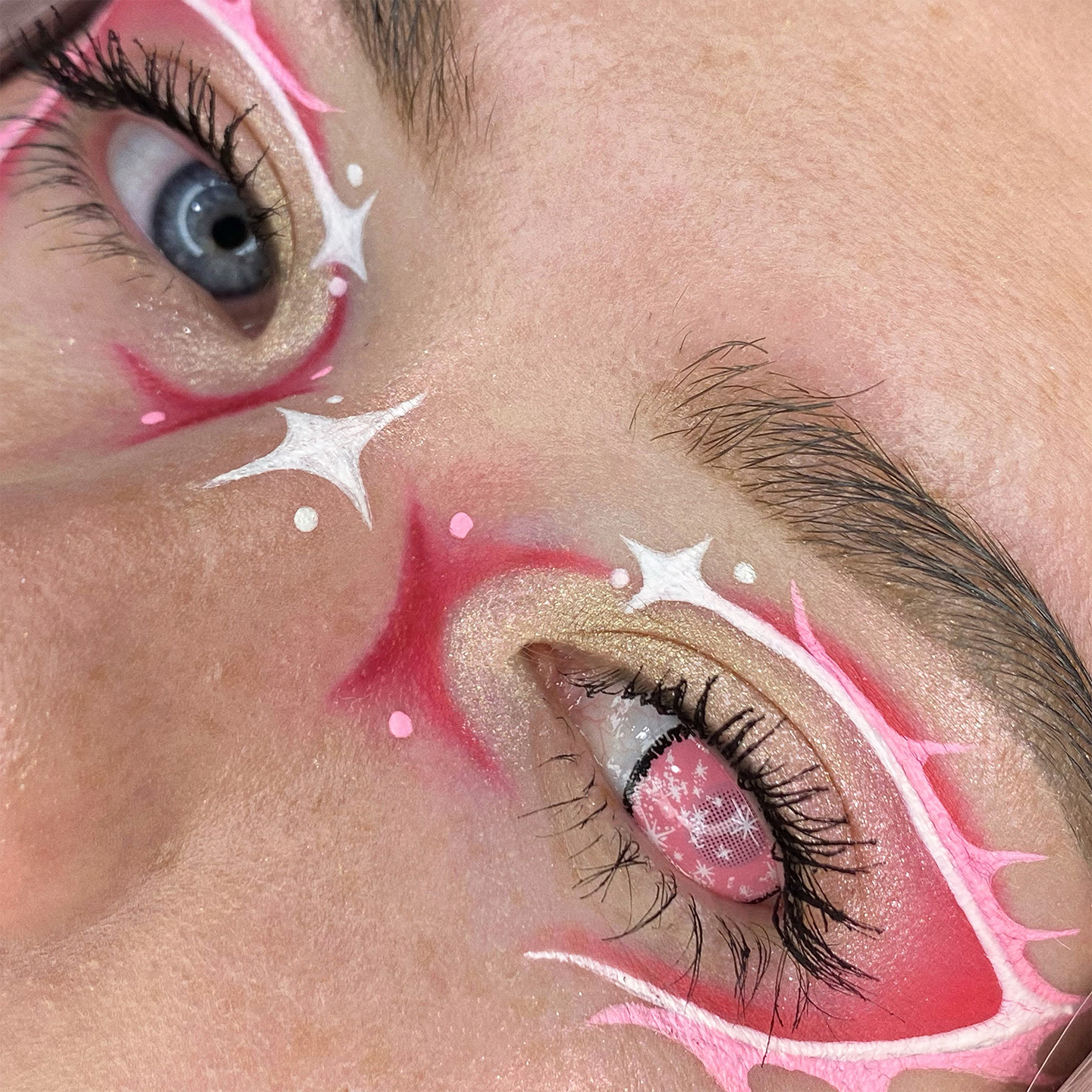 Coleyes Blind Starry Pink Yearly Cosplay Colored Contacts - image 3
