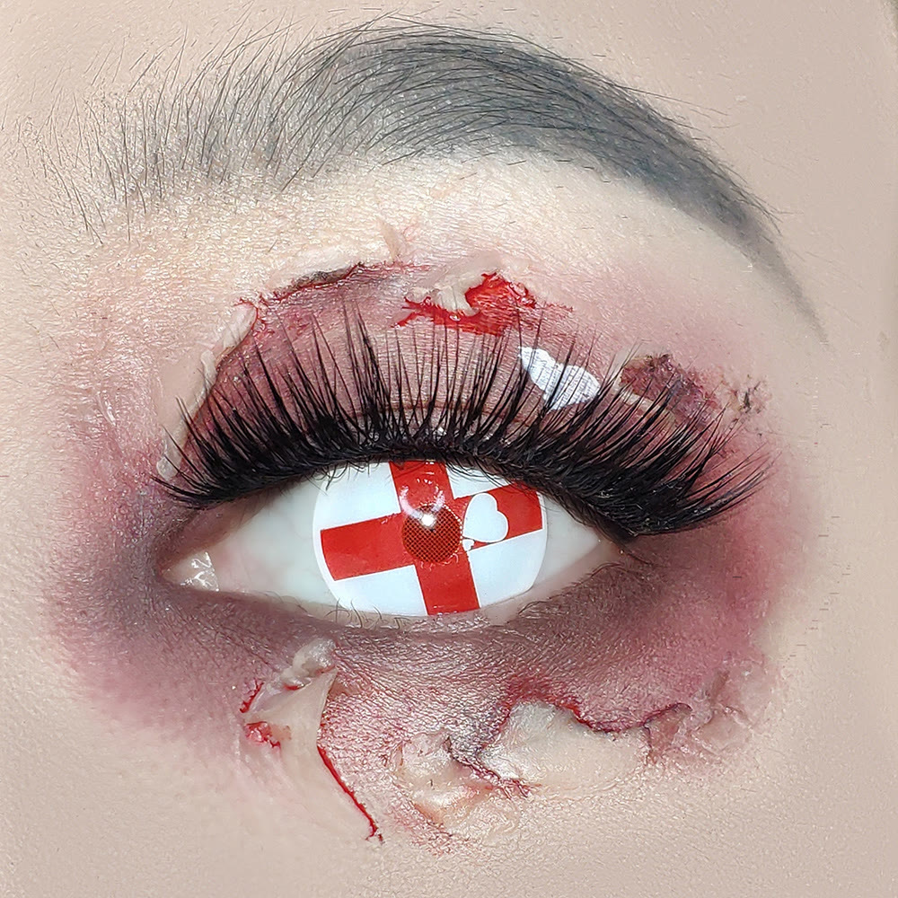 Coleyes Cross Red Yearly Cosplay Colored Contacts - image 3