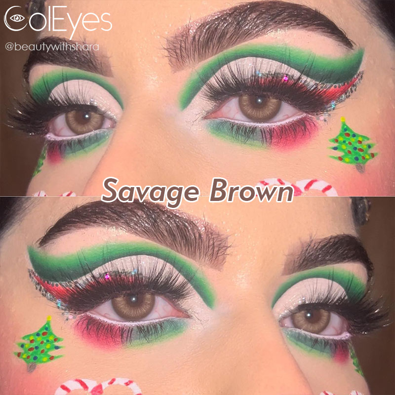 Coleyes Savage Brown Yearly Prescription Colored Contacts - image 7