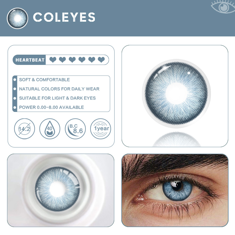 Coleyes Barbie Blue Men Yearly Prescription Colored Contacts - image 10
