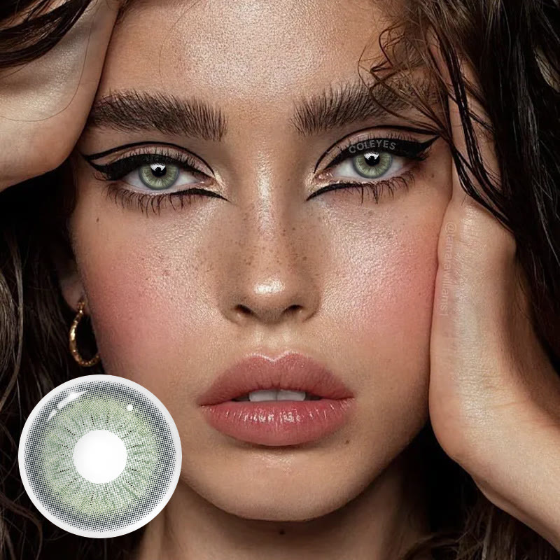 Coleyes Mossy Green Yearly Prescription Colored Contacts