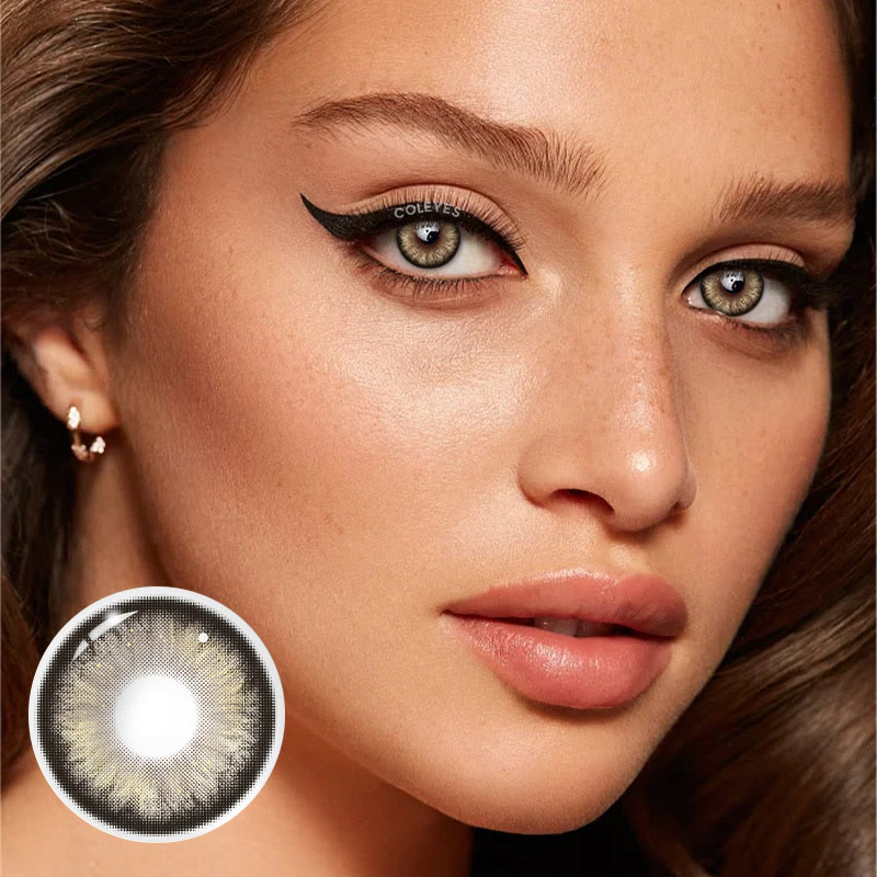Coleyes Glittering Brown Yearly Prescription Colored Contacts - image 6