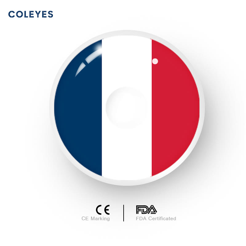 Coleyes France Red Blue Prescription Yearly Cosplay Colored Contacts - image 5
