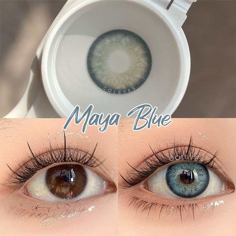 Coleyes Maya Blue Prescription Yearly Colored Contacts - image 5