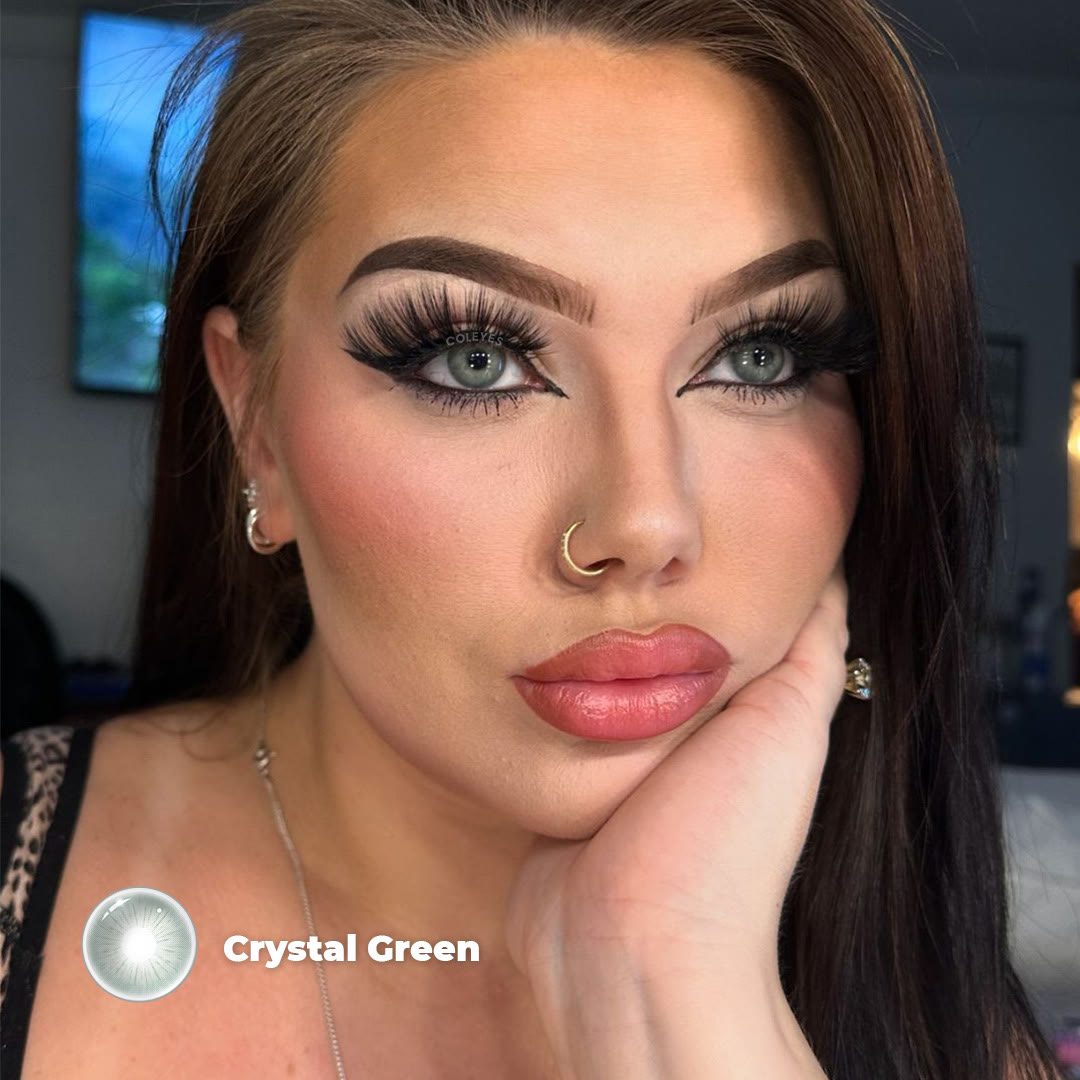 Coleyes Crystal Green Yearly Prescription Colored Contacts - image 3