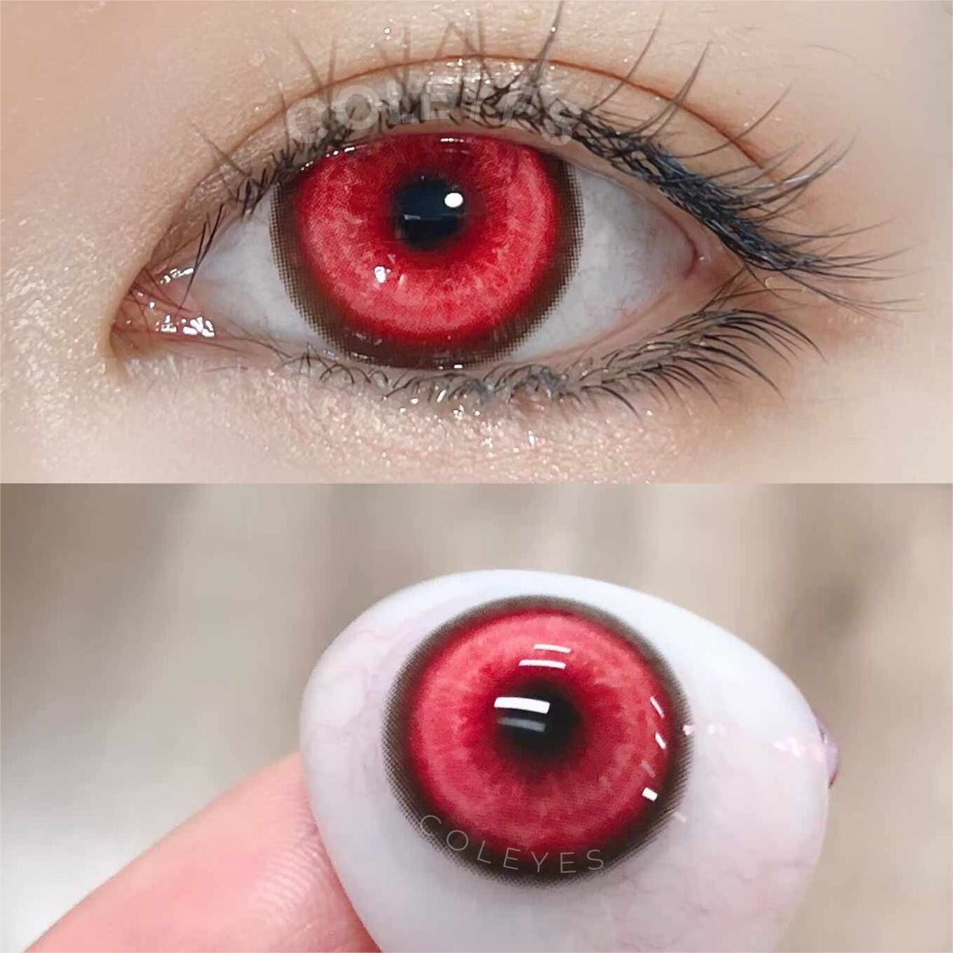 Coleyes Cosmic Red 1-Day / 1-Year Prescription Cosplay Colored Contacts - image 4