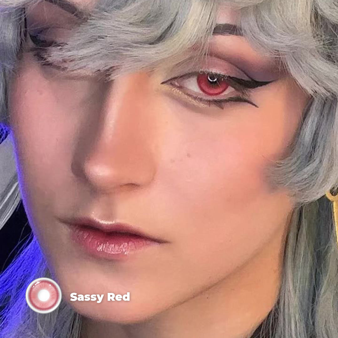 Coleyes Sassy Red Prescription Yearly Cosplay Colored Contacts - image 7
