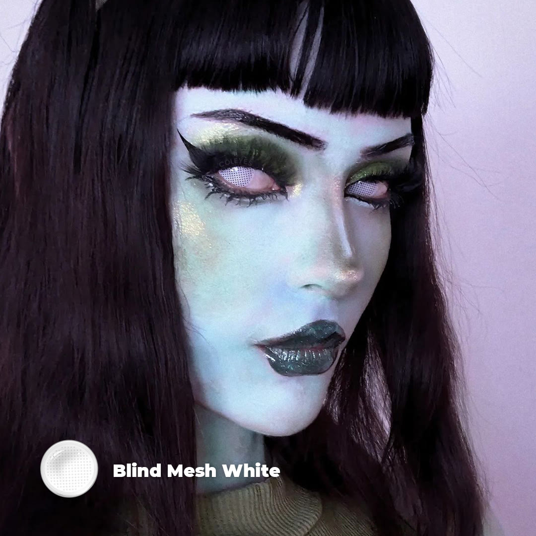 Coleyes Blind Mesh White Yearly Prescription Cosplay Colored Contacts - image 7
