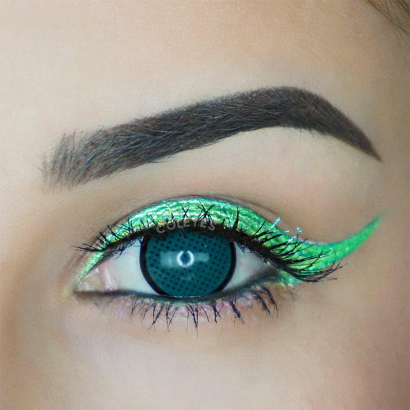 Coleyes Blind Manson Mesh Dark Green  Yearly Cosplay Colored Contacts - image 4