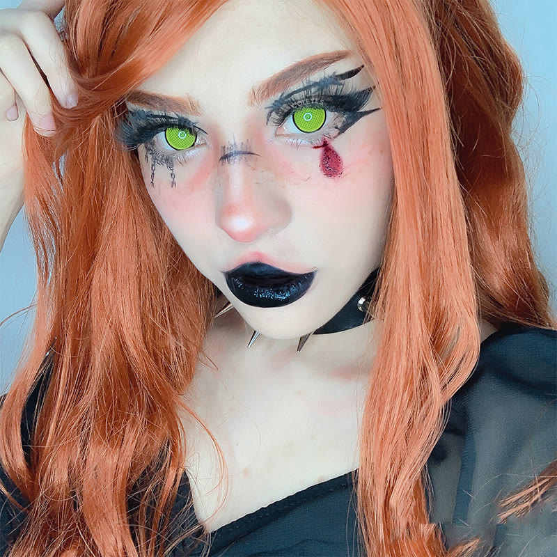 Coleyes Blind Manson Mesh Yellow Yearly Cosplay Colored Contacts - image 6