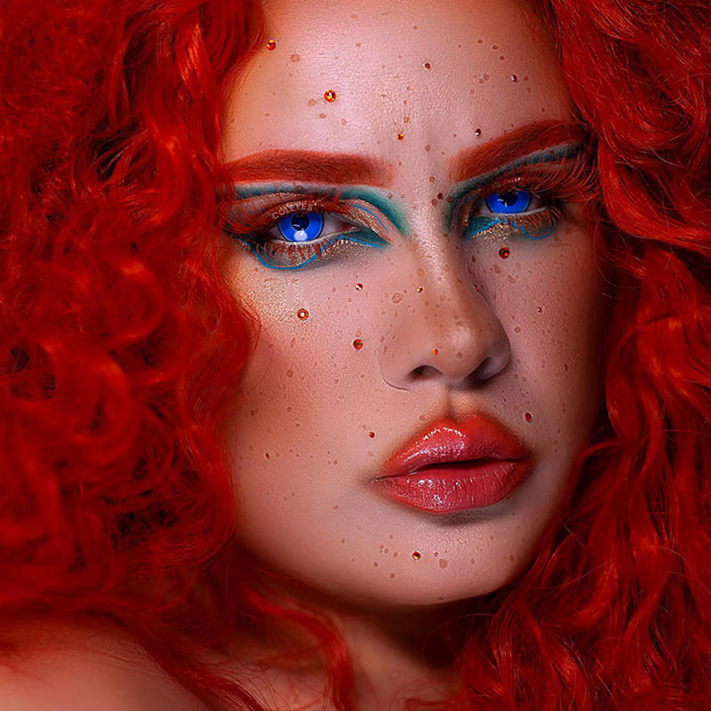 Coleyes Cloud Rim Blue Yearly Cosplay Colored Contacts - image 3