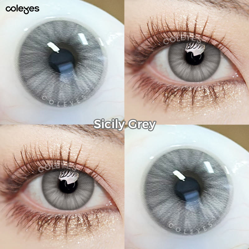 Coleyes Sicily Grey Yearly Prescription Colored Contacts - image 4