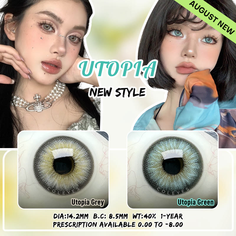Coleyes Utopia Green Yearly Prescription Colored Contacts - image 13