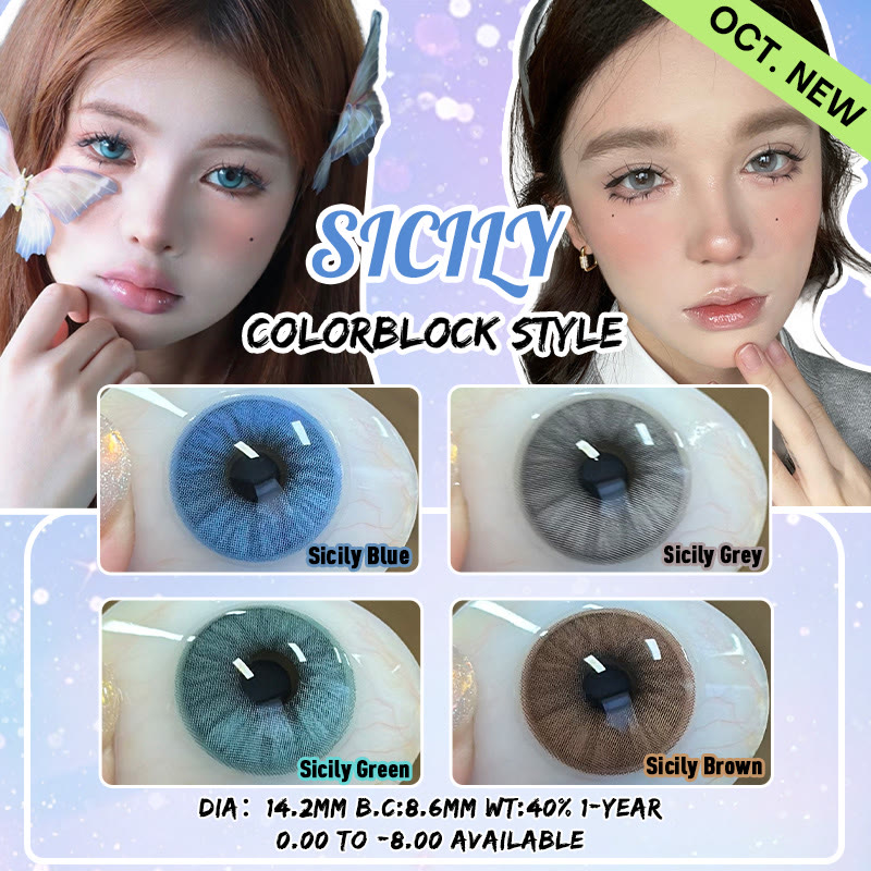Coleyes Sicily Blue Yearly Prescription Colored Contacts - image 8