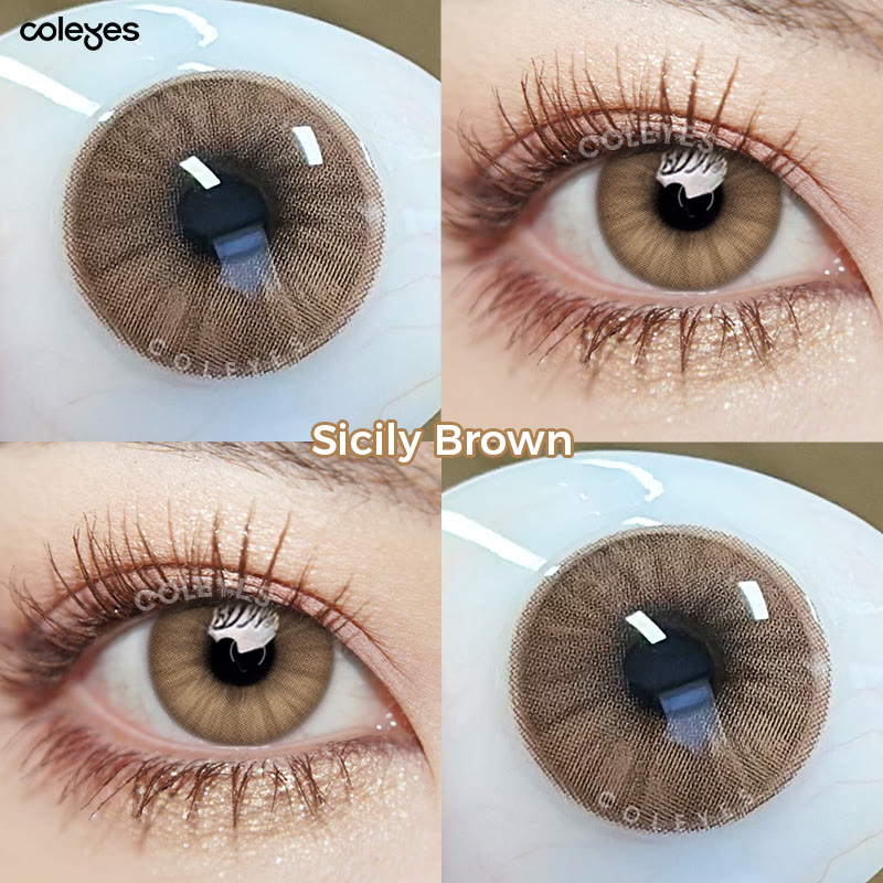 Coleyes Sicily Brown Yearly Prescription Colored Contacts - image 4