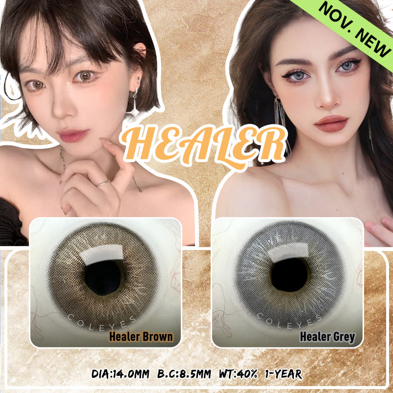 Coleyes Healer Grey Yearly Colored Contacts - image 7