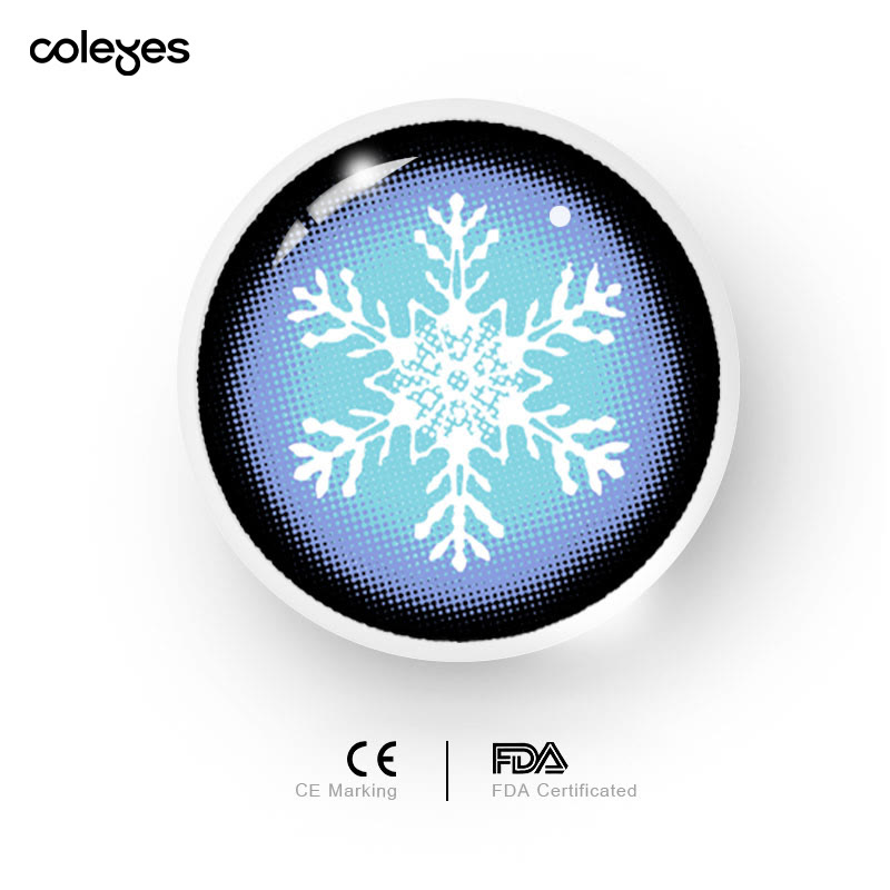 Coleyes Snowflakes Blue Yearly Cosplay Colored Contacts - image 7