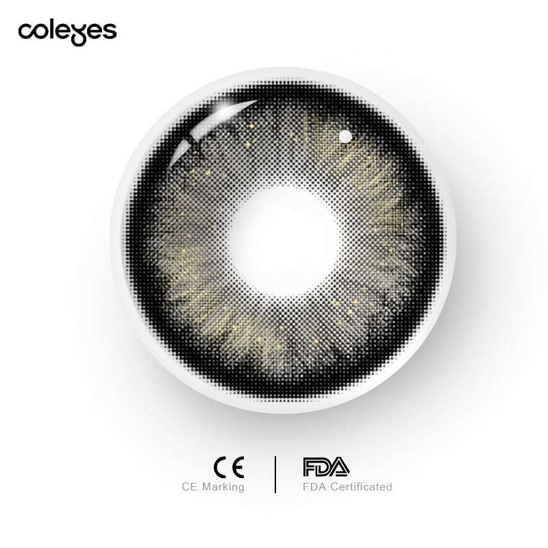 Coleyes Glittering Black Yearly Prescription Colored Contacts - image 8