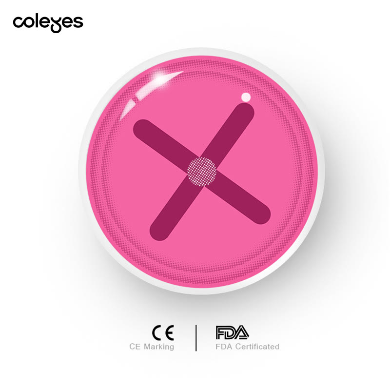 Coleyes Button Eye Pink Yearly Cosplay Colored Contacts - image 8