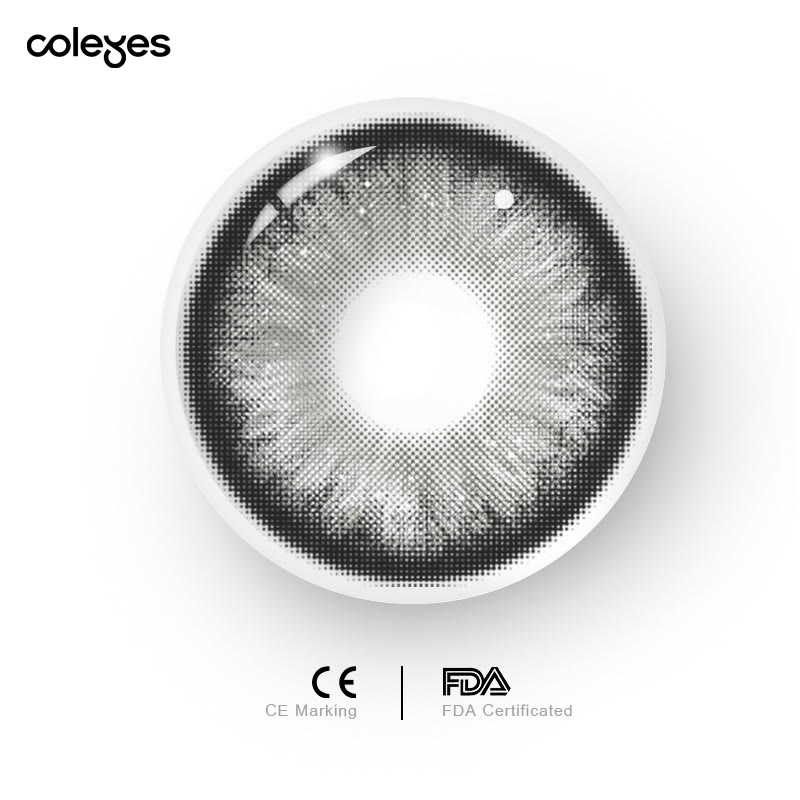 Coleyes Glittering Grey Yearly Prescription Colored Contacts - image 7
