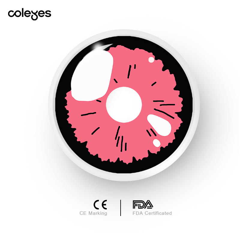 Coleyes Anime Bling Pink Yearly Cosplay Colored Contacts - image 6