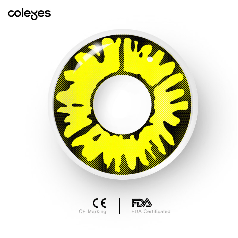 Coleyes Flame New Moon Yellow  Yearly Cosplay Colored Contacts - image 7