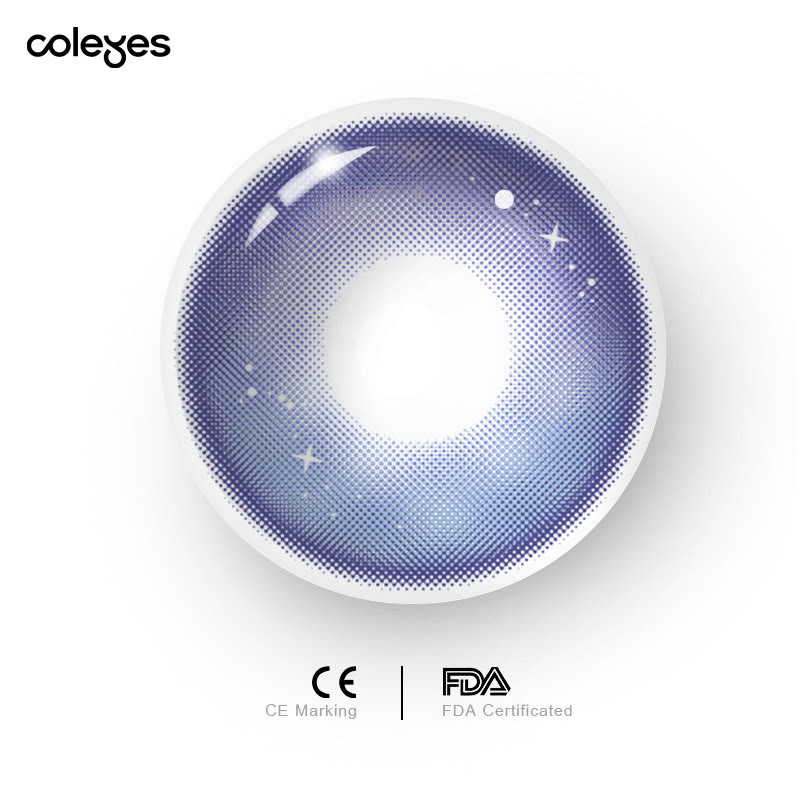 Coleyes Genshin Galaxy Blue Violet Yearly Prescription Colored Contacts - image 7
