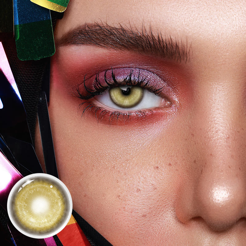 Coleyes Cosmic Gold Brown 1-Day / 1-Year  Prescription Cosplay Colored Contacts - image 2