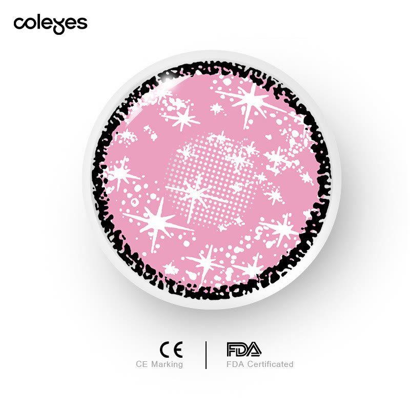 Coleyes Blind Starry Pink Yearly Cosplay Colored Contacts - image 7