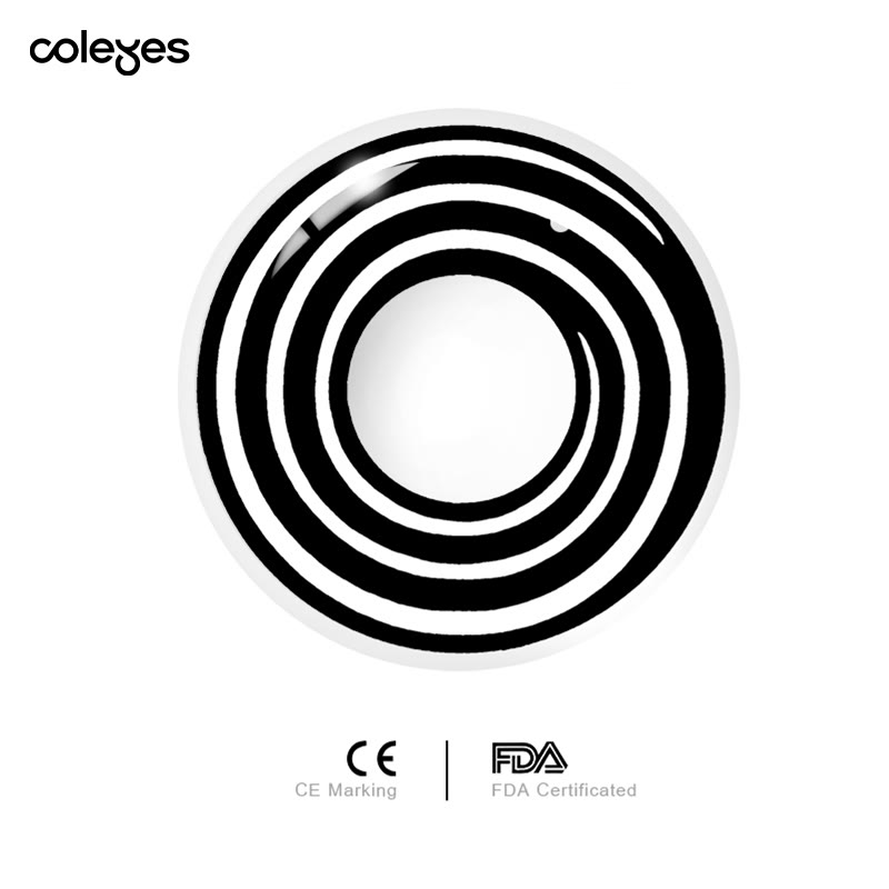 Coleyes Black White Spiral Yearly Cosplay Colored Contacts - image 6