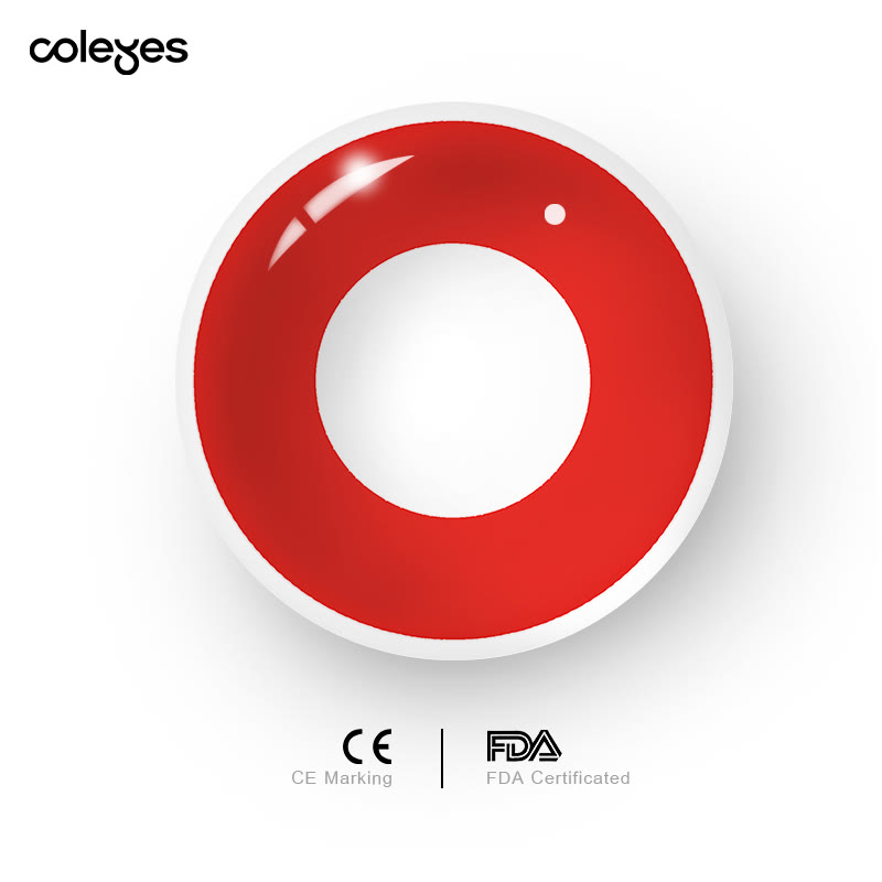 Coleyes Block Red Yearly Cosplay Prescription Colored Contacts - image 7